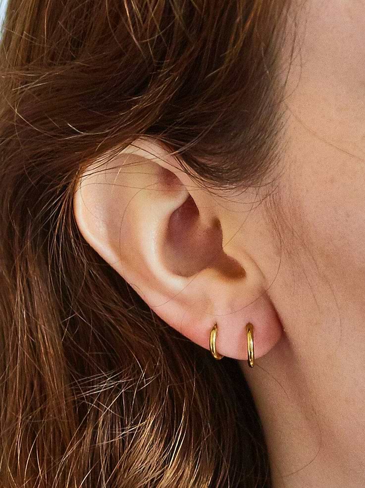 Image number 2 showing, Admiral Row Mini Hoop Earrings Double Pack