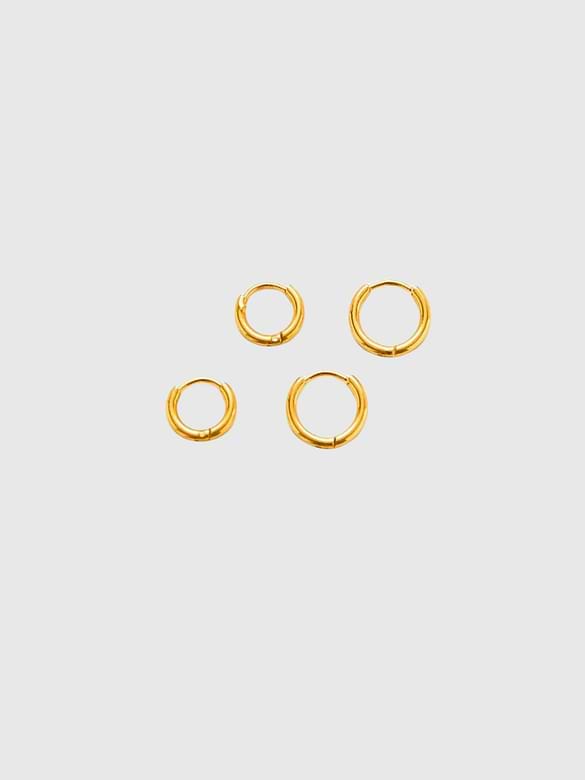 Admiral Row Mini Hoop Earrings Double Pack