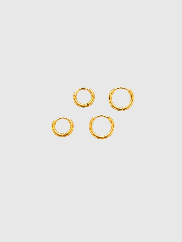 Image number 3 showing, Admiral Row Mini Hoop Earrings Double Pack