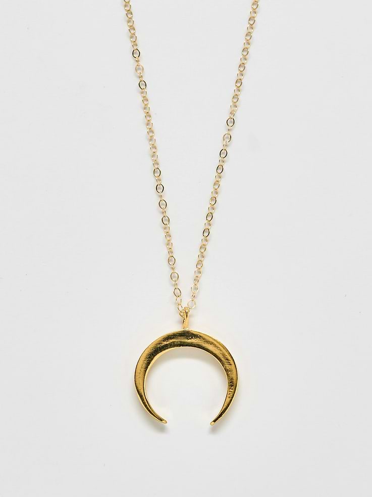 Image number 1 showing, Admiral Row Gold Crescent Moon Necklace