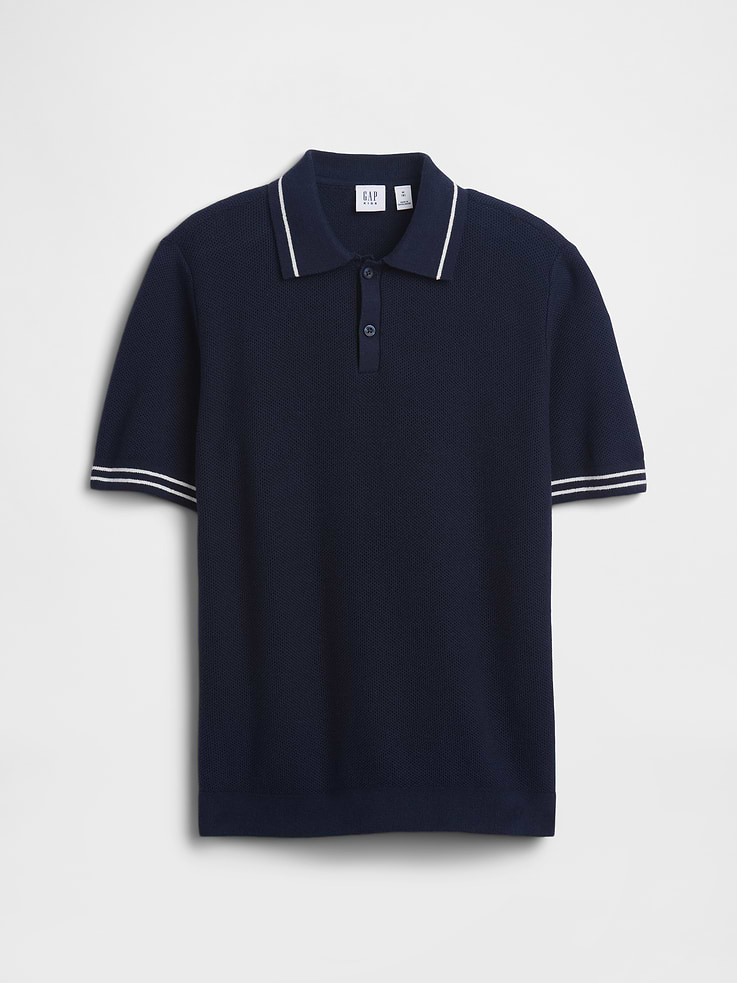 Image number 1 showing, Kids Relaxed Sweater Polo Shirt