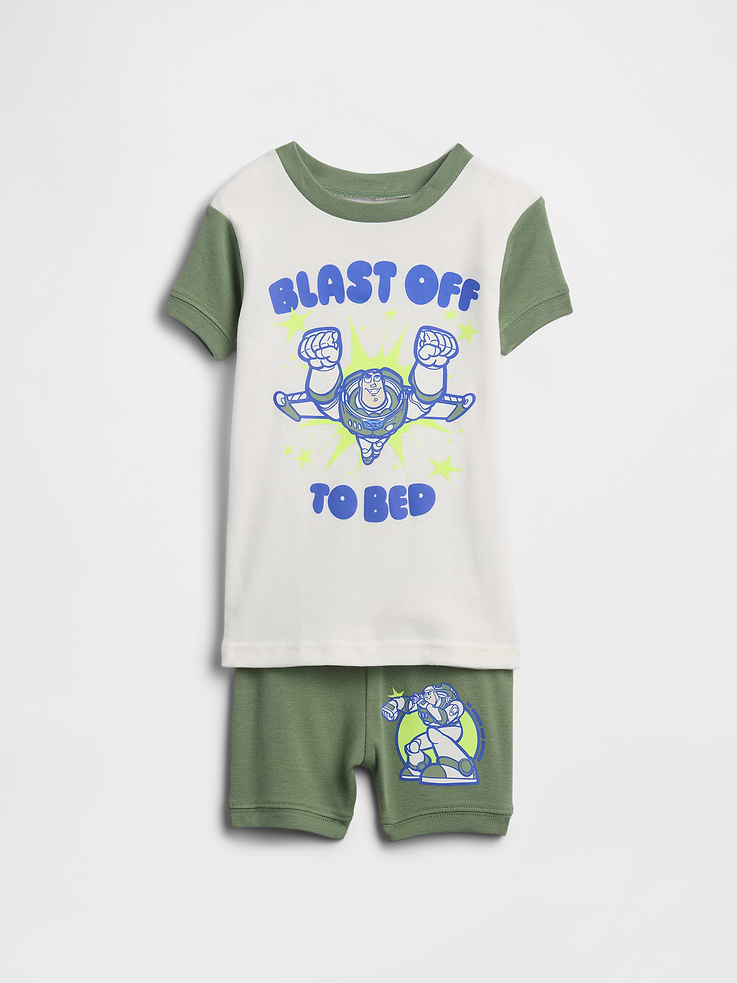 Image 1 of 3, These characters make every day more special., This product is made with/contains 100% organically grown cotton, which is grown without the use of synthetic pesticides and fertilizers., Soft organic cotton knit., Short sleeves., Crewneck., Graphic at front., Elasticized waist., Graphic at leg., This product was made in a factory that invests in gender equity and women’s empowerment through RISE. Learn more at, Product #1172745