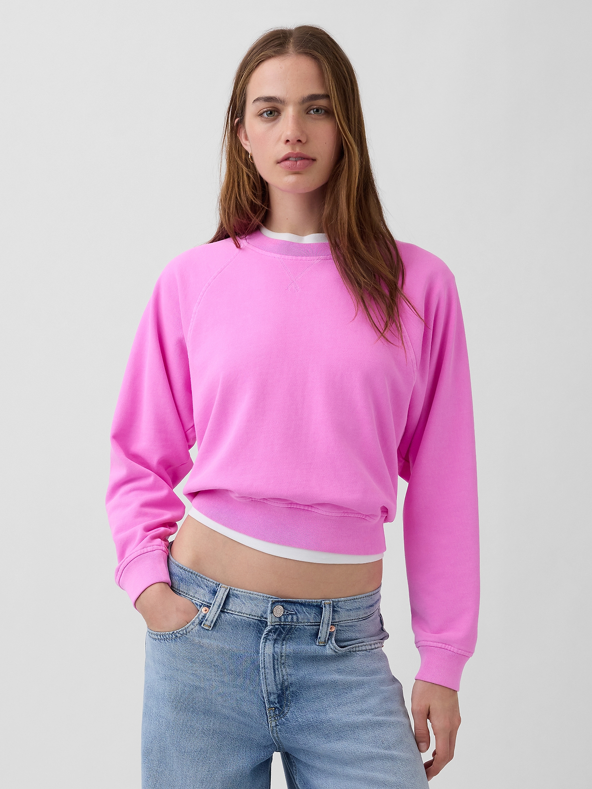 VintageSoft Terry Raglan Sweatshirt | Gap