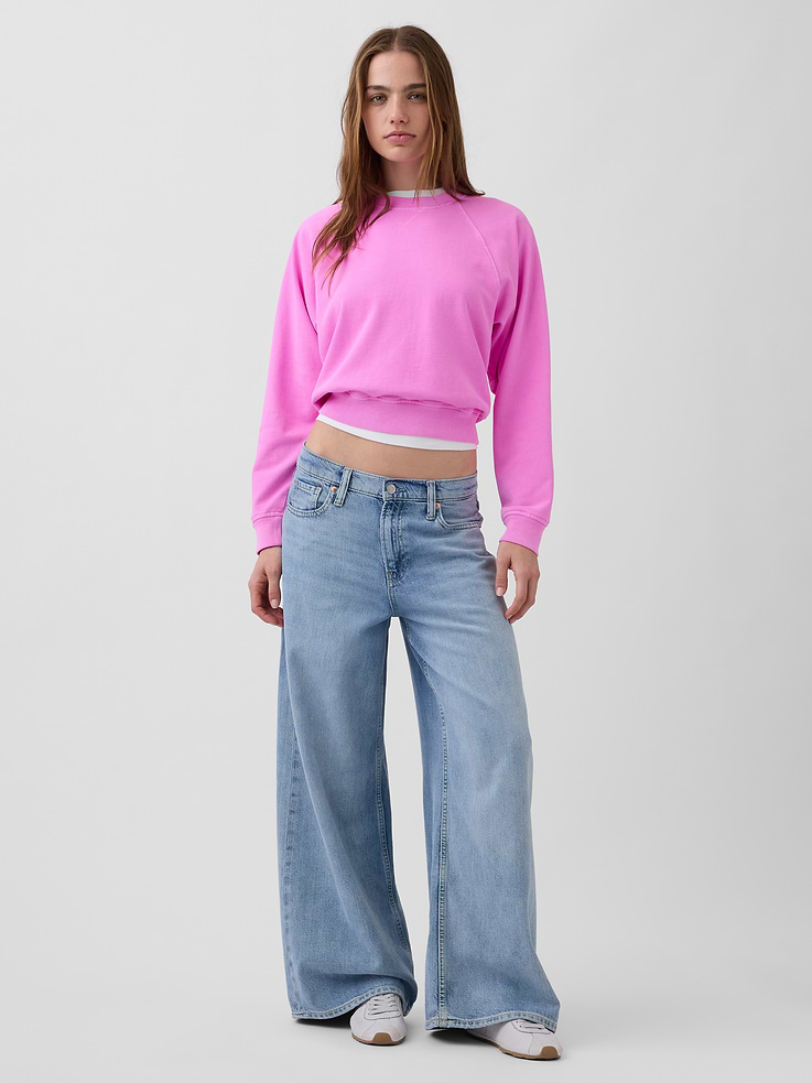 Image number 2 showing, VintageSoft Terry Raglan Sweatshirt