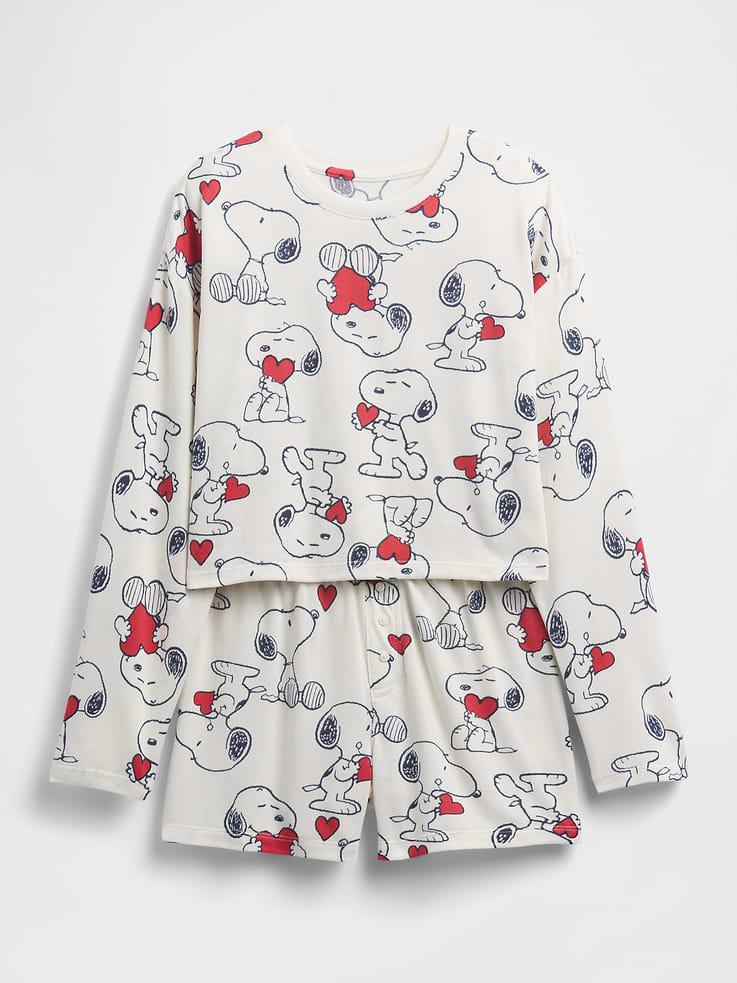 Image number 2 showing, Kids Snoopy Recycled PJ Short Set