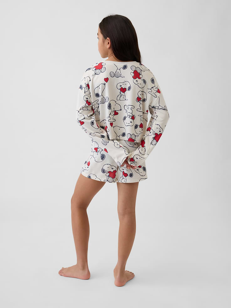 Image number 3 showing, Kids Snoopy Recycled PJ Short Set