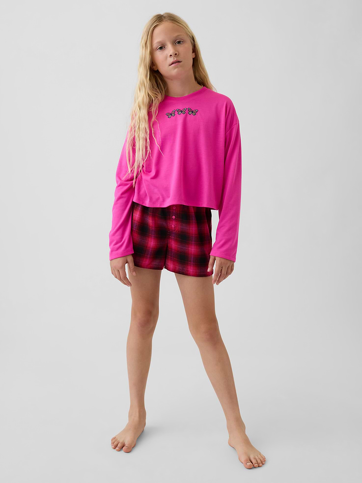 Image number 1 showing, Kids Recycled PJ Short Set