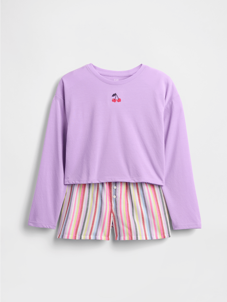 Image number 2 showing, Kids Recycled PJ Short Set