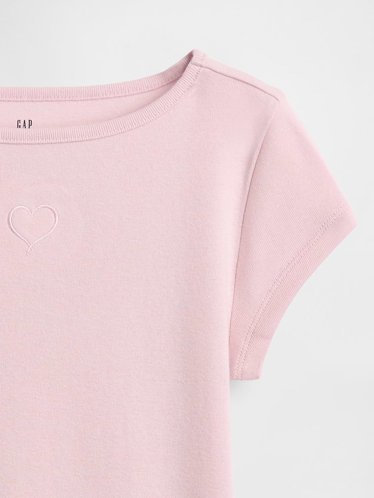 Image number 4 showing, Kids Fitted Cap-Sleeve T-Shirt
