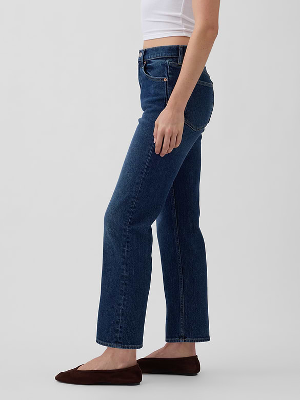 High Rise ’90s Slim Straight Crop Jeans