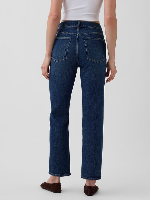 High Rise ’90s Slim Straight Crop Jeans