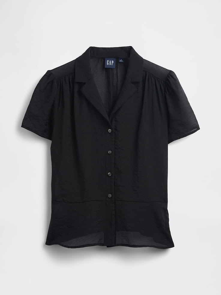 Image number 5 showing, Sheer Button-Front Peplum Top