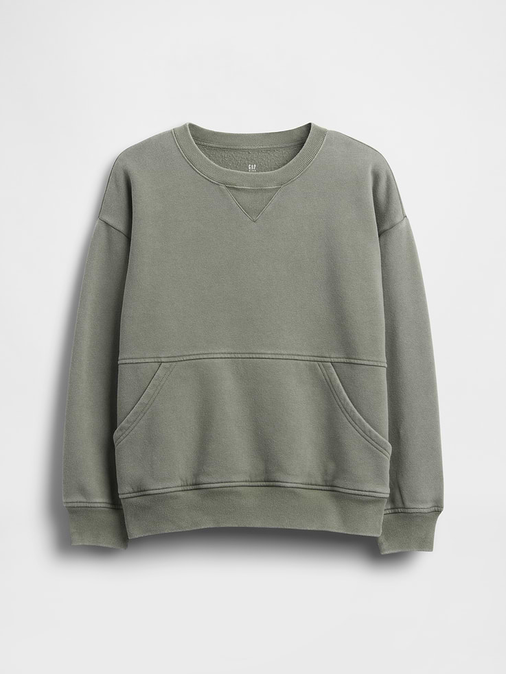 Image number 2 showing, Kids VintageSoft Relaxed Crewneck Pocket Sweatshirt