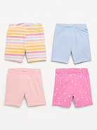 Image number 2 showing, 4-Pack Jersey-Knit Biker Shorts for Toddler Girls
