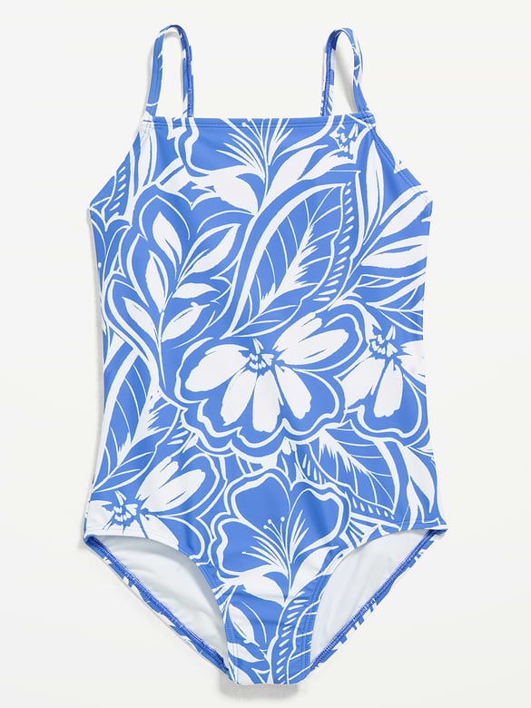 Back Cutout One-Piece Swimsuit for Girls