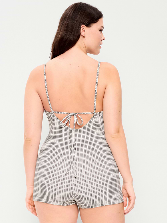 Textured Swim Romper -- 2.5-inch inseam