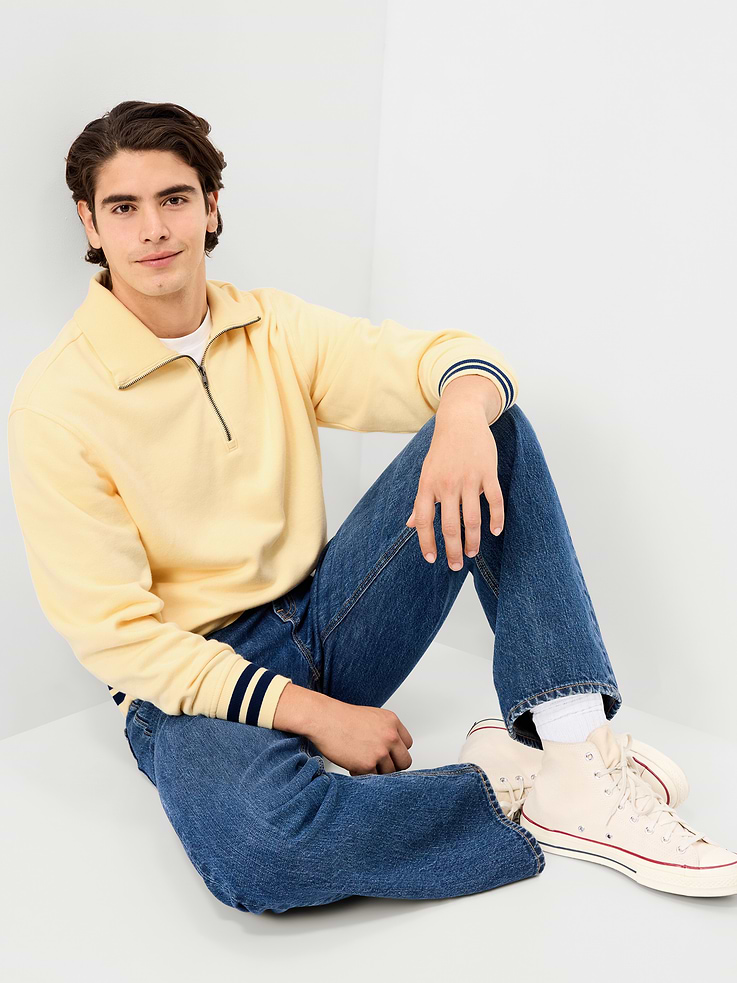 Image number 3 showing, Collared Nautical Fleece Pullover