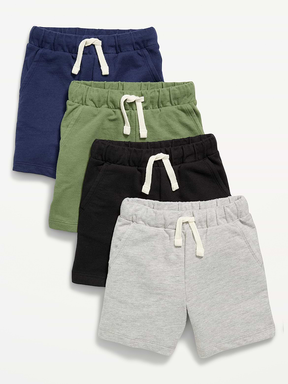 French Terry Shorts 4-Pack for Toddler Boys