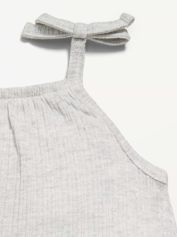 Sleeveless Tie-Strap One-Piece Romper for Baby