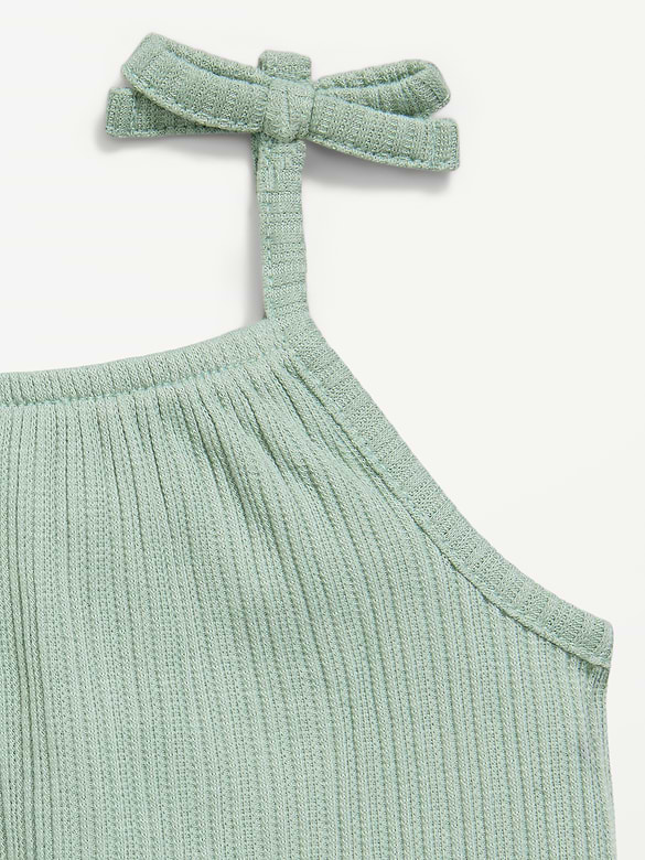 Sleeveless Tie-Strap One-Piece Romper for Baby