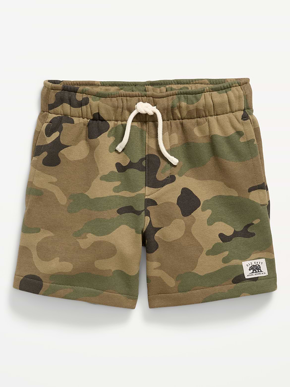 Above Knee Logo-Graphic Fleece Jogger Shorts for Boys