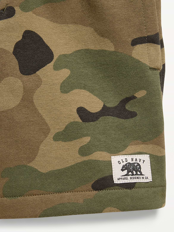 Above Knee Logo-Graphic Fleece Jogger Shorts for Boys