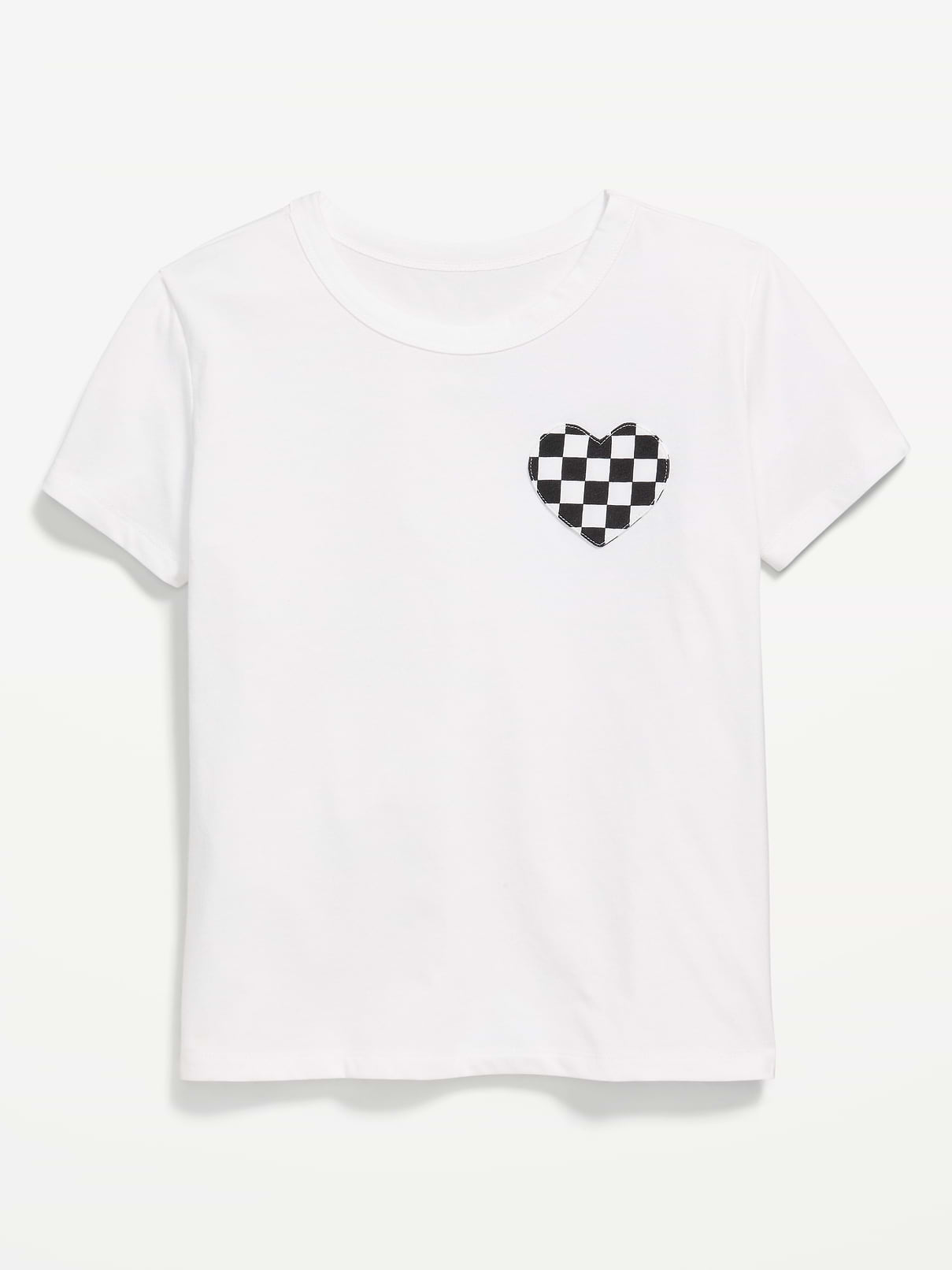 Image number 1 showing, Softest Short-Sleeve Heart-Pocket T-Shirt for Girls