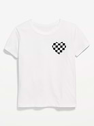 Image number 1 showing, Softest Short-Sleeve Heart-Pocket T-Shirt for Girls