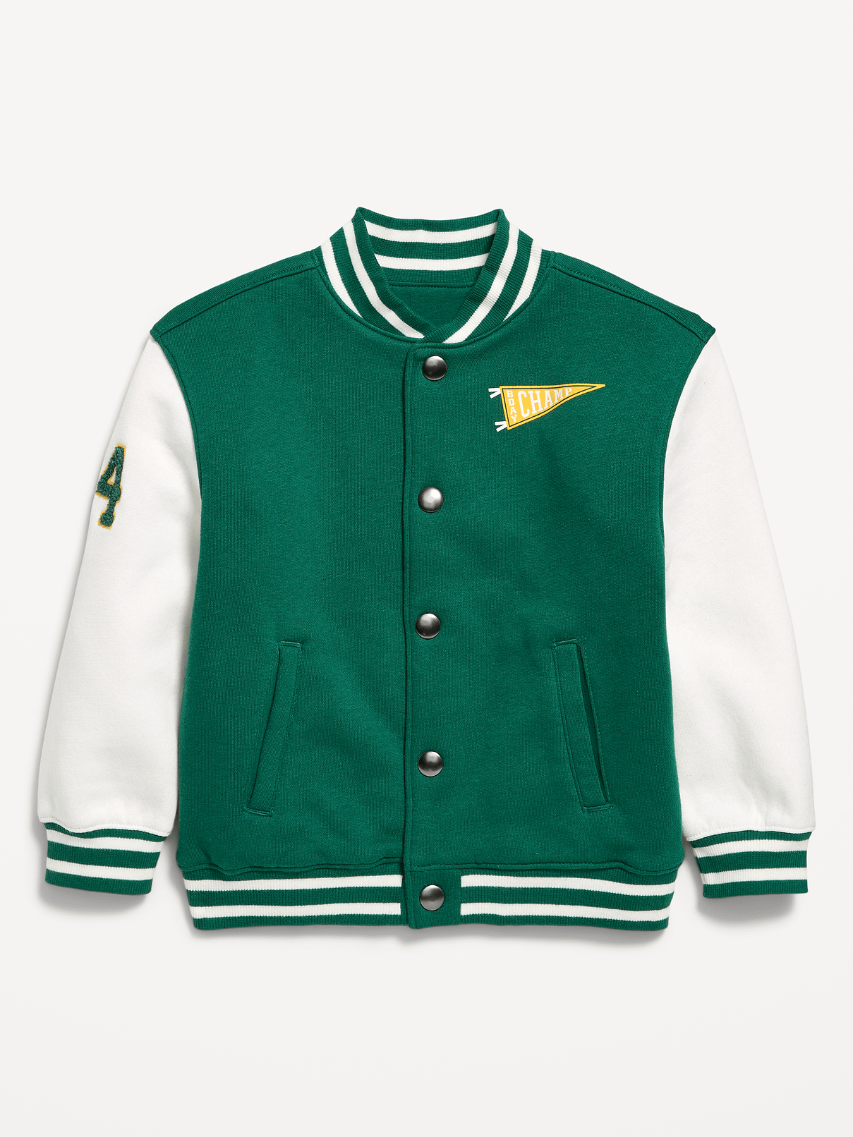 Image number 2 showing, Oversized Fleece Bomber Jacket for Toddler Boys