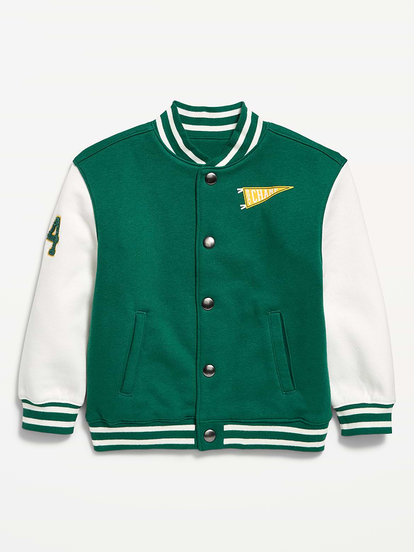 Oversized Fleece Bomber Jacket for Toddler Boys