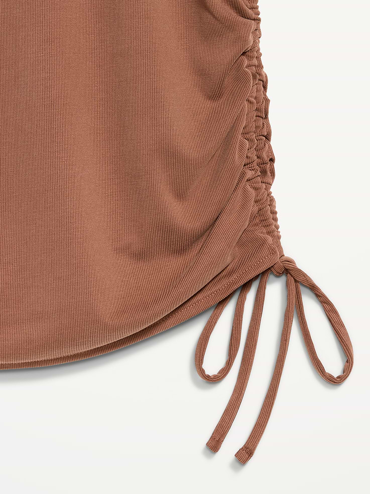 Image number 4 showing, Cap-Sleeve Shirred Side Top