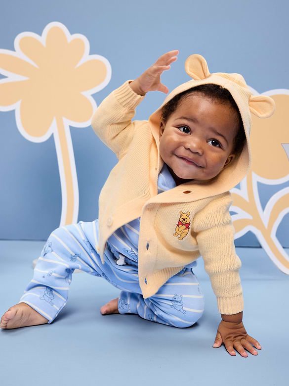 Old Navy x Disney Winnie the Pooh Hooded Button-Front Sweater for Baby