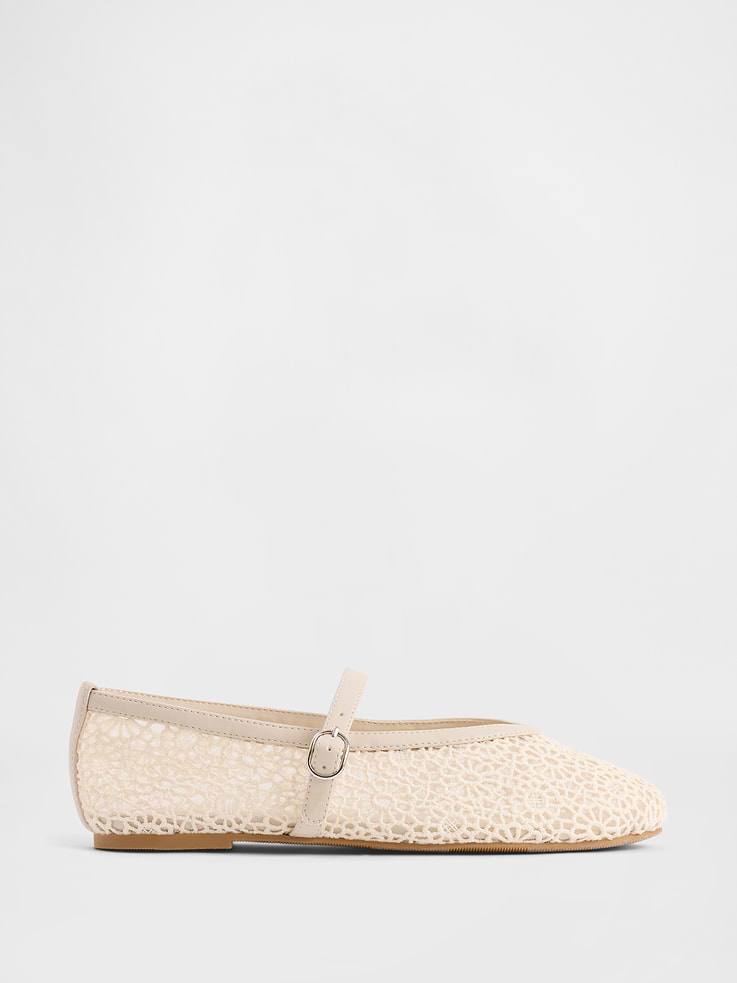 Image number 1 showing, Kids Crochet Mary Jane Flats