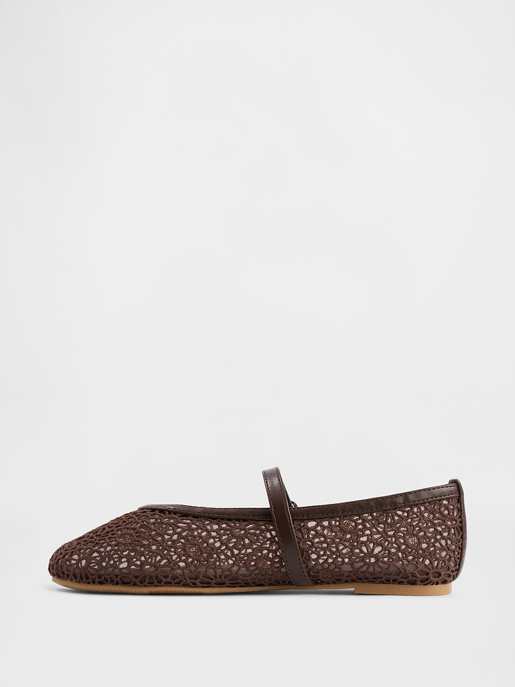Image number 5 showing, Kids Crochet Mary Jane Flats
