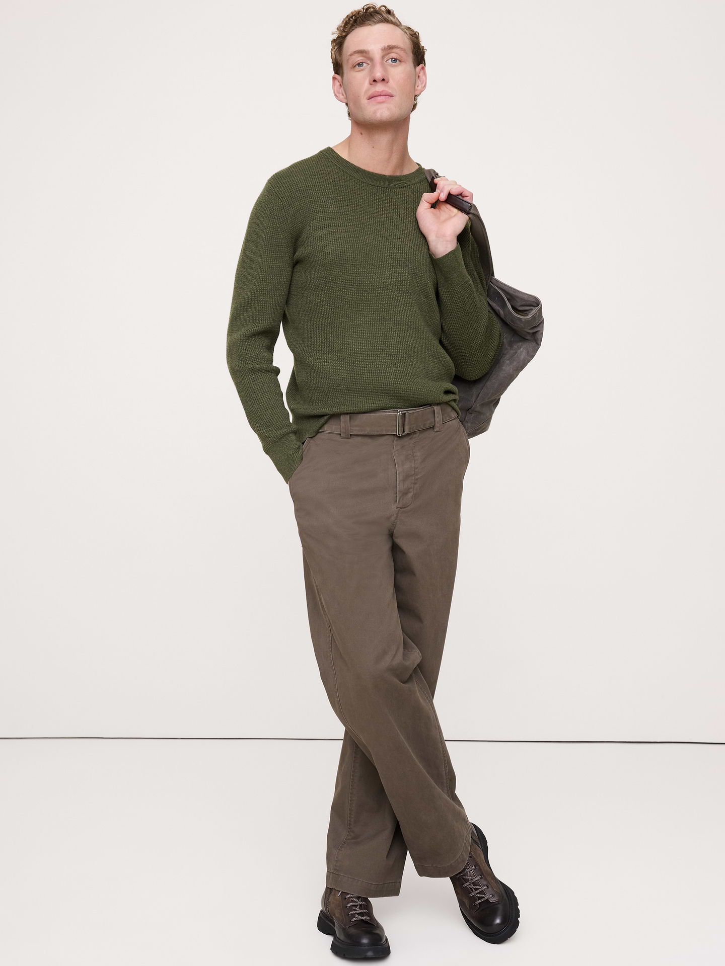 Image number 1 showing, Merino Thermal Crew-Neck Sweater