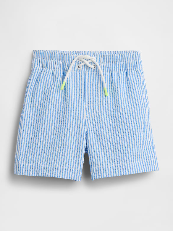 Baby & Toddler Seersucker Swim Trunks