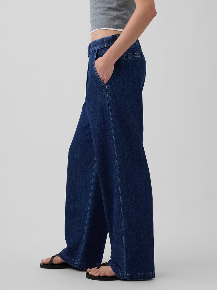 Image number 3 showing, 365 Low Rise Denim Pleated Trousers