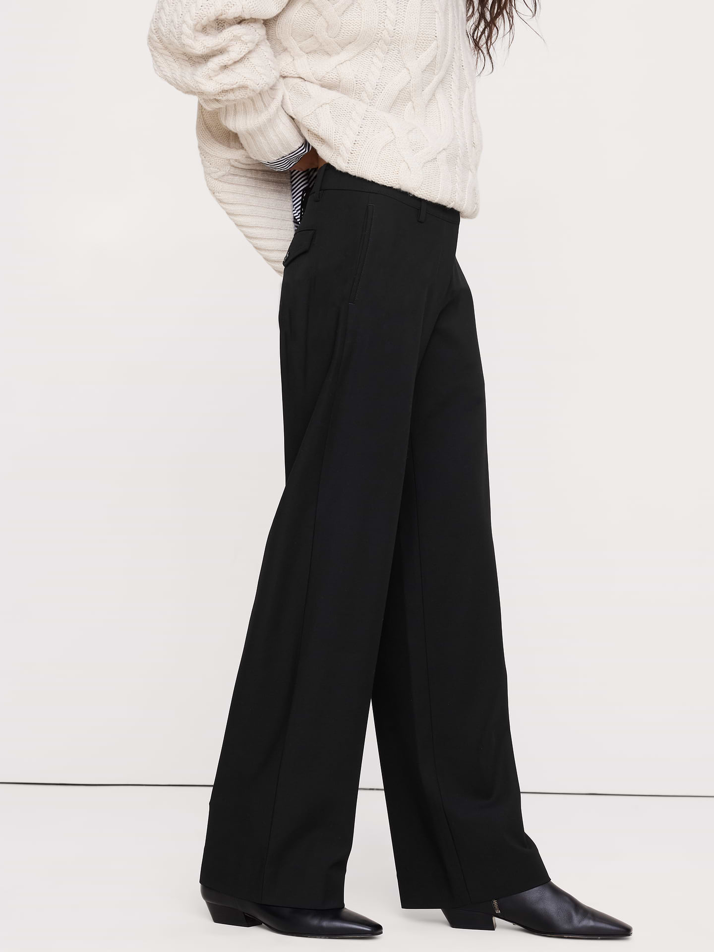 Image number 3 showing, The Everyday Wide-Leg Pant in City Stretch