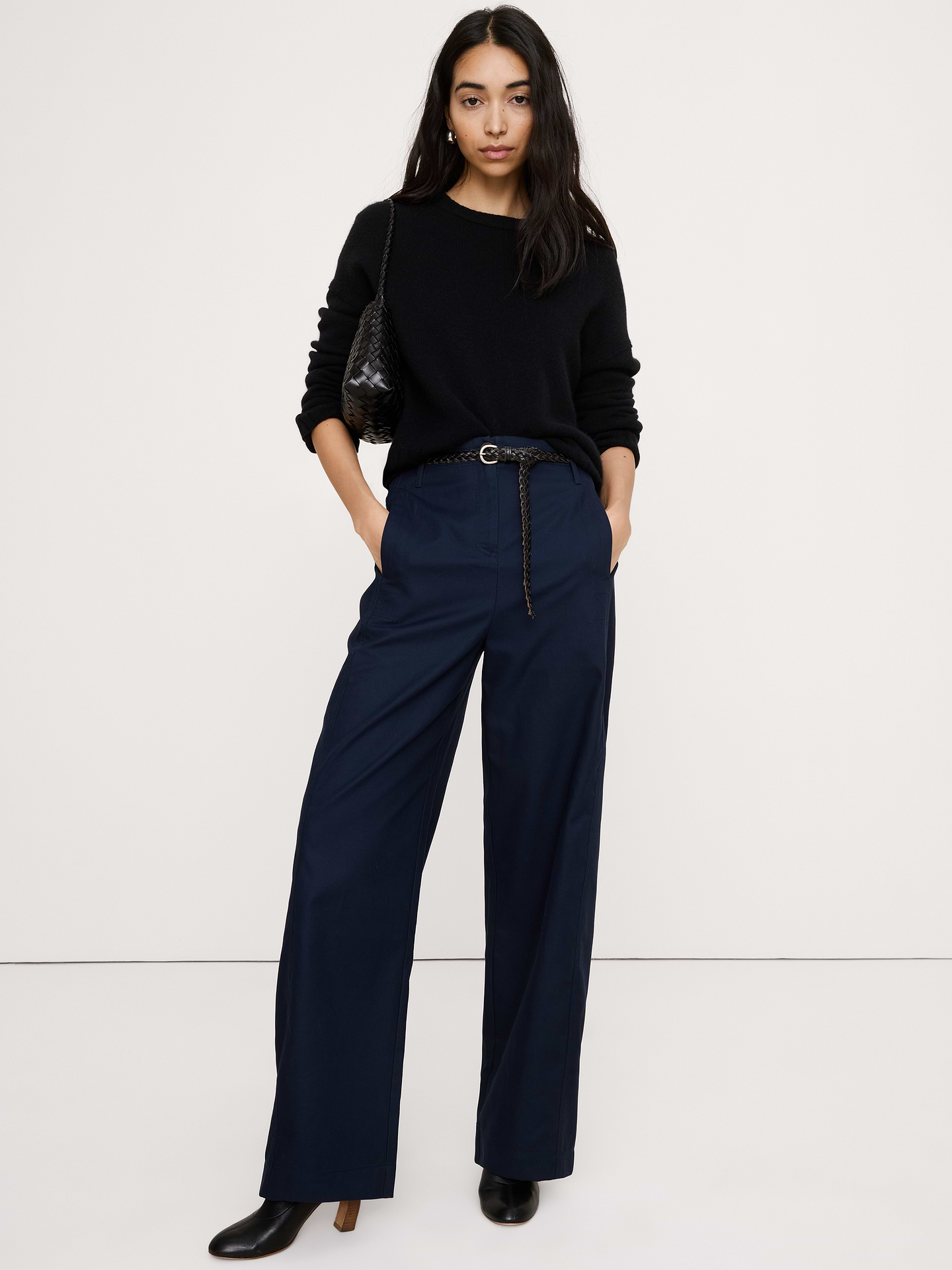 Image number 1 showing, Ultra-High Rise Barrel Soft Chino