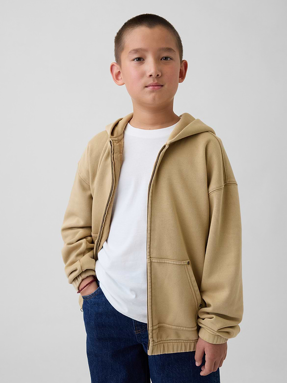 Kids VintageSoft Relaxed Zip Hoodie