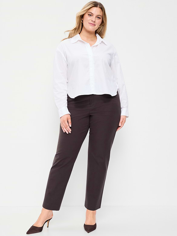 High-Waisted Pixie Straight Pants
