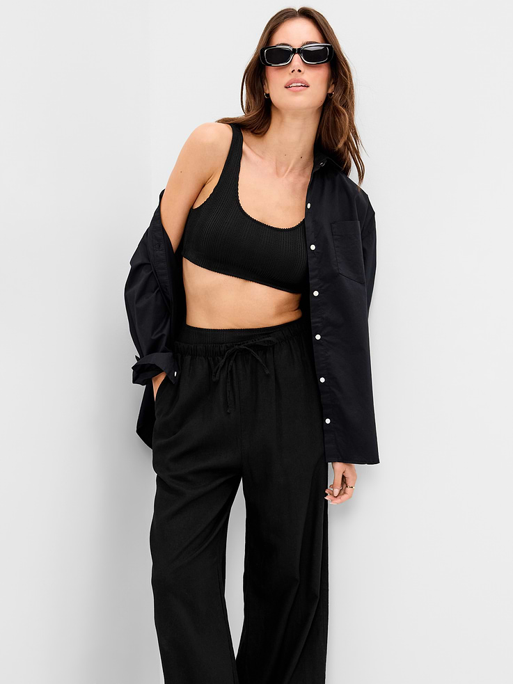 Image number 3 showing, Ribbed Scoop-Neck Swim Top