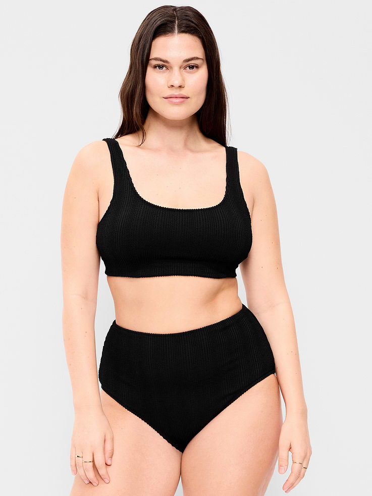 Image number 5 showing, Ribbed Scoop-Neck Swim Top