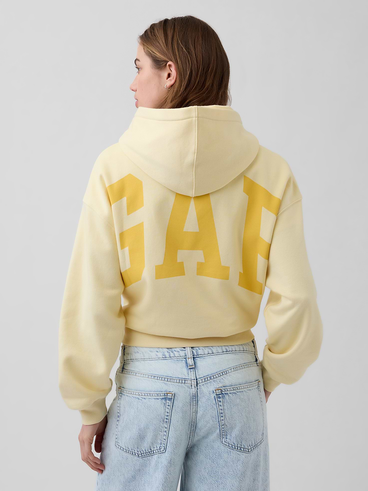 Image number 3 showing, VintageSoft Oversized Crop Logo Hoodie