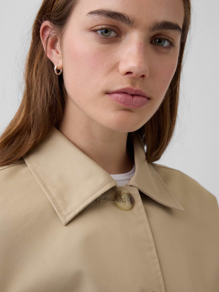 Image number 4 showing, Oversized Crop Trench Jacket