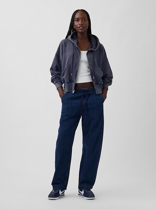 High Rise Easy Barrel Jeans - Dark wash by Gap