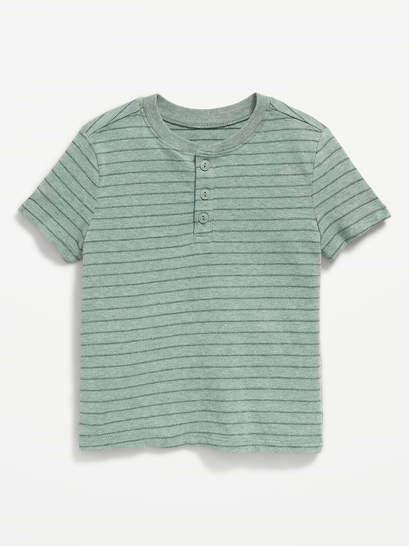 T-shirt henley texturé à manches courtes pour tout-petit