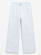 Image number 4 showing, Striped Linen-Blend Wide-Leg Pants for Girls