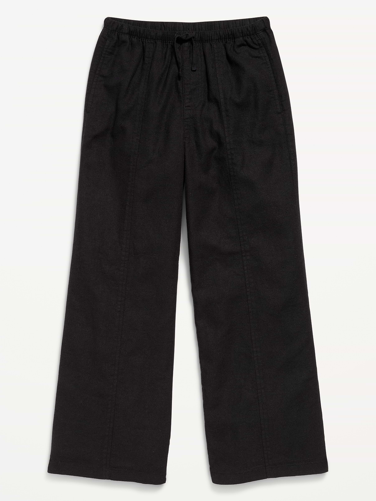 Image 4 of 5, Pull-On Linen-Blend Pants for Girls