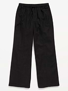 Image 4 of 5, Pull-On Linen-Blend Pants for Girls